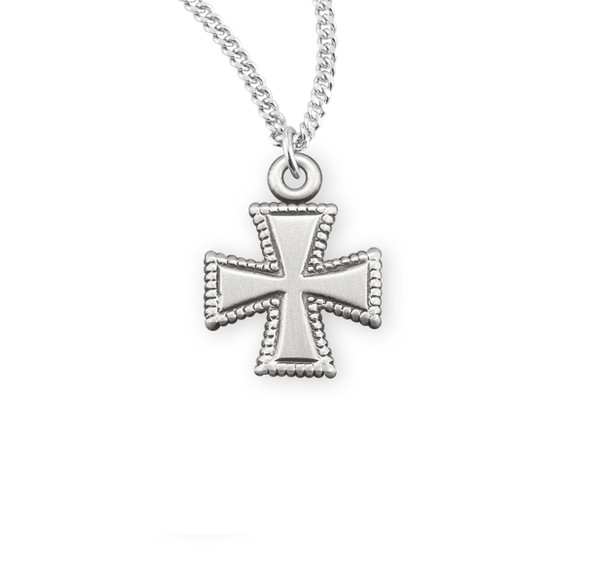 Sterling Silver Beaded Cross