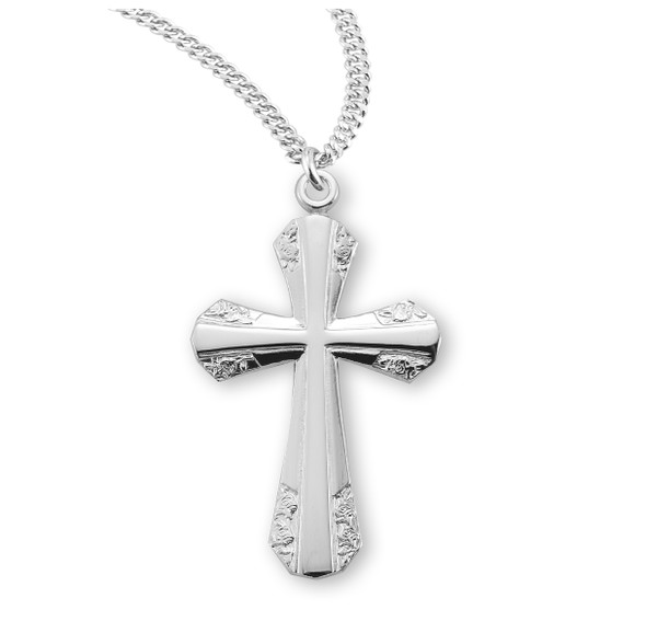 High Polished Sterling Silver Cross within a Cross
