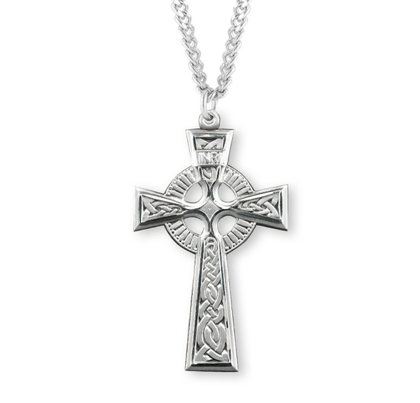 Sterling Silver Irish Celtic Crucifix Pendant