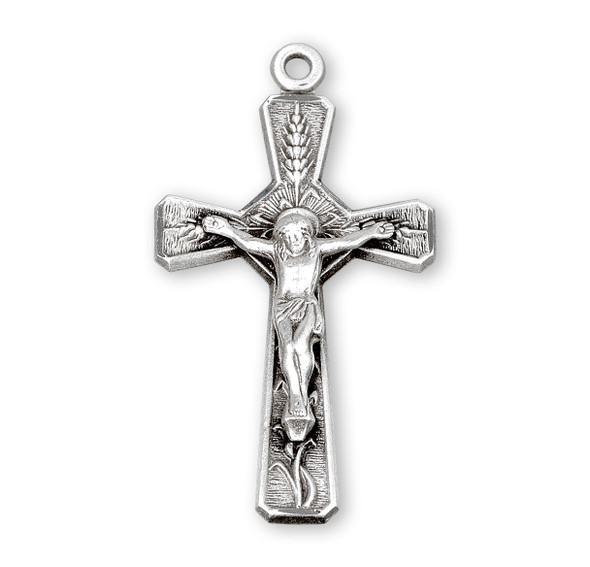 Eucharist Sterling Silver Crucifix