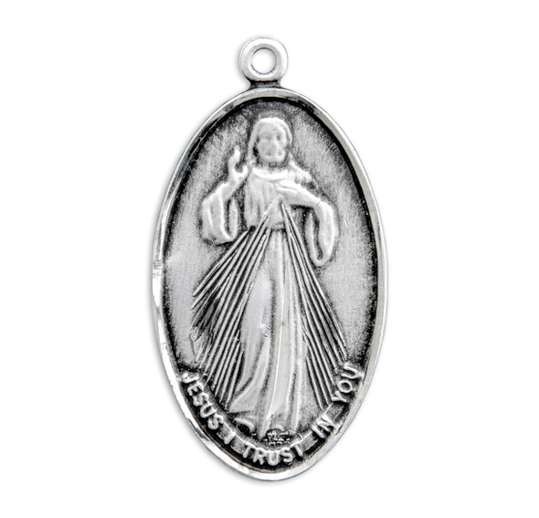 Divine Mercy/Saint Faustina Sterling Silver Medal