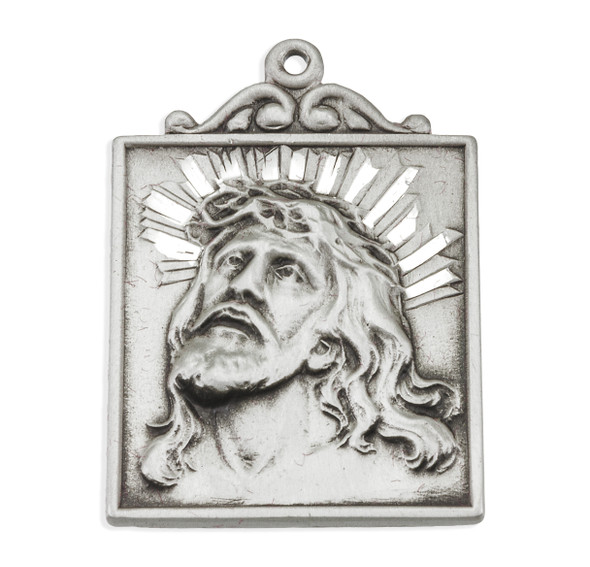 Sterling Silver Square "Crown of Thorns" Medal
