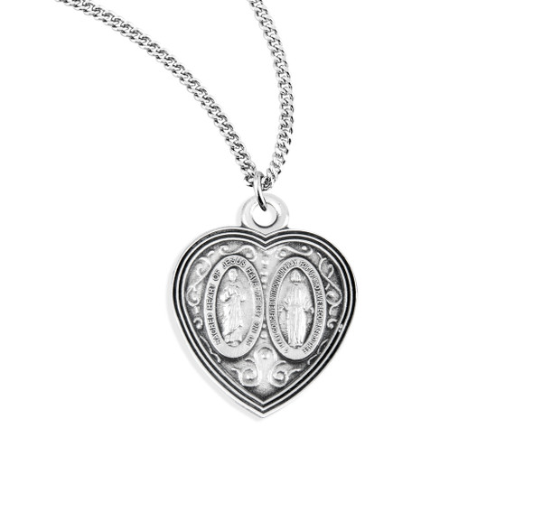 Sterling Silver Miraculous Scapular Medal