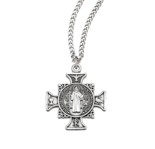 Sterling Silver Maltese Benedictine Medal