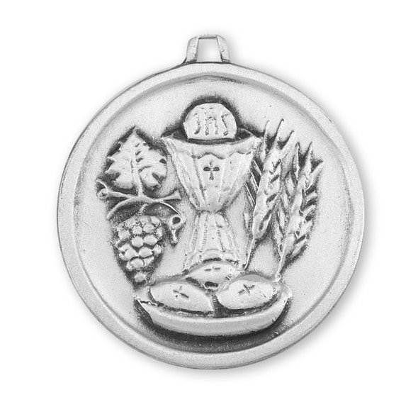 Sterling Silver Round Holy Communion Medal