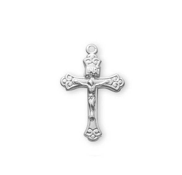 Tapered Sterling Silver Crucifix