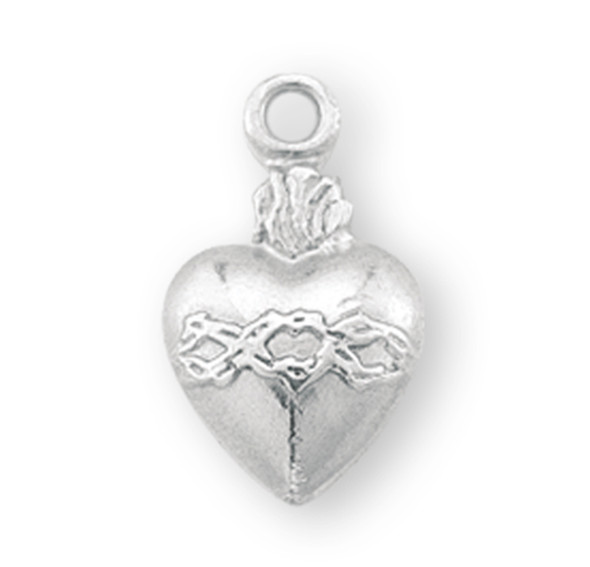 Sterling Silver Sacred Heart Medal