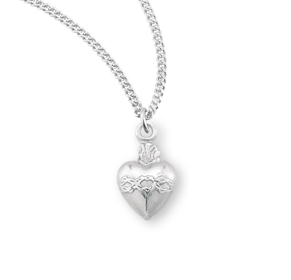 Sterling Silver Sacred Heart Medal