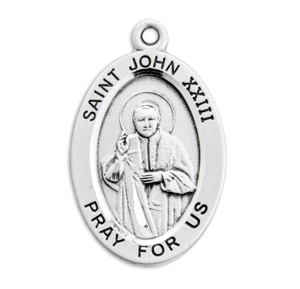 Saint John XXIII Oval Sterling Silver Medal