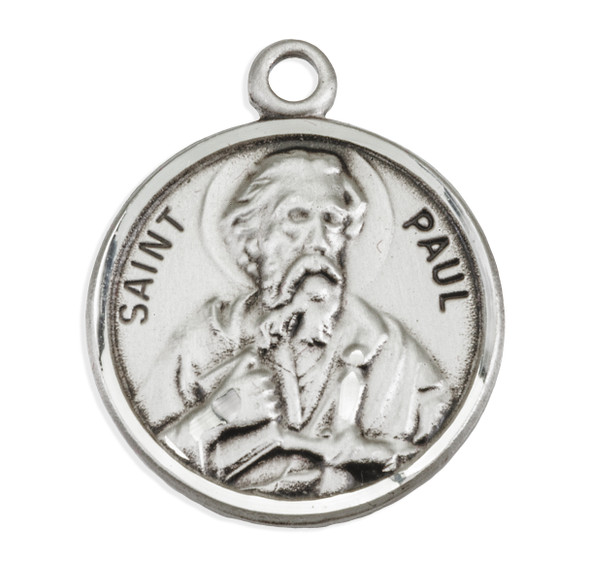 Patron Saint Paul Round Sterling Silver Medal