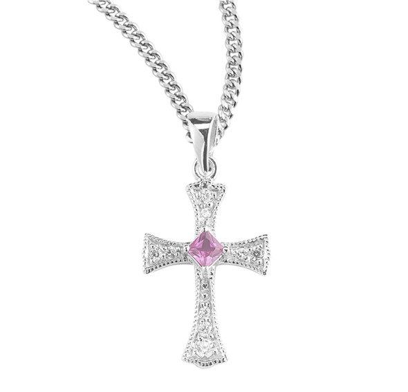 Sterling Silver Cubic Zirconia's "CZ's" Cross