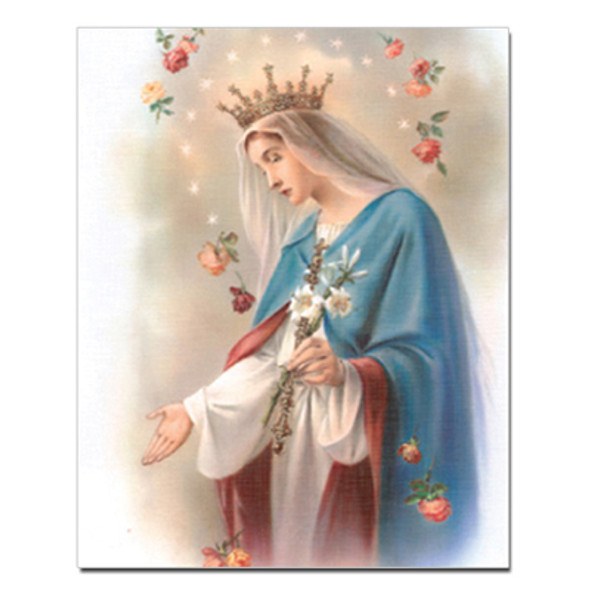 MARY WITH ROSES CARDED 8x10 PRINT FOR FRAMING