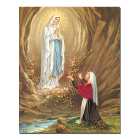 OL LOURDES - SAINT BERNARDETTE CARDED 8x10 PRINT FOR FRAMING OL LOURDES - SAINT BERNARDETTE CARDED 8x10 PRINT FOR FRAMING