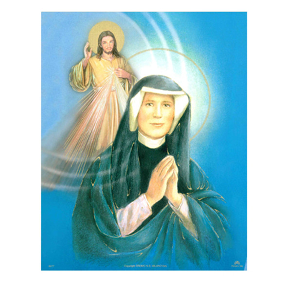 SAINT FAUSTINA CARDED 8x10 PRINT FOR FRAMING