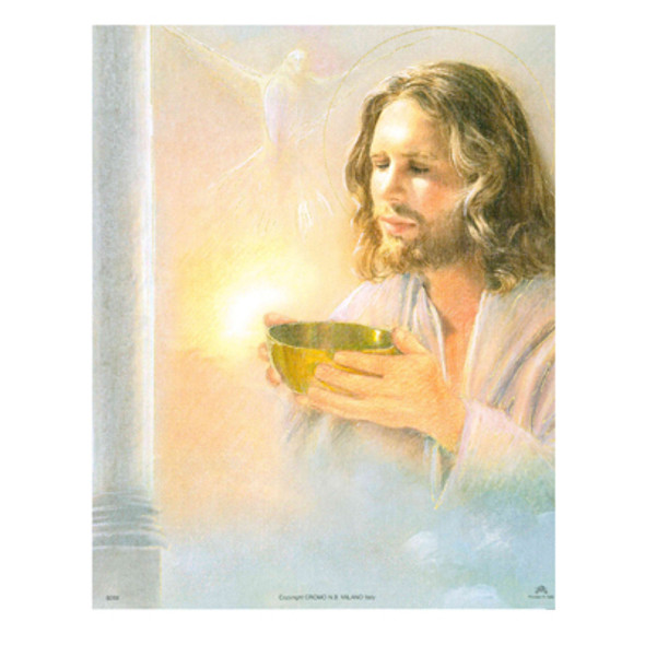 CHRIST W/ BOWL OF WATER CARDED 8x10 PRINT FOR FRAMING