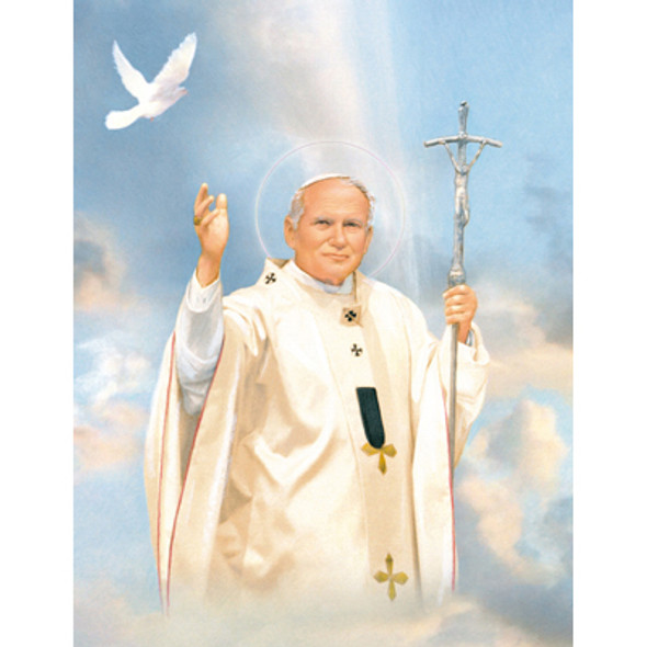 SAINT JOHN PAUL II CARDED 8x10 PRINT FOR FRAMING