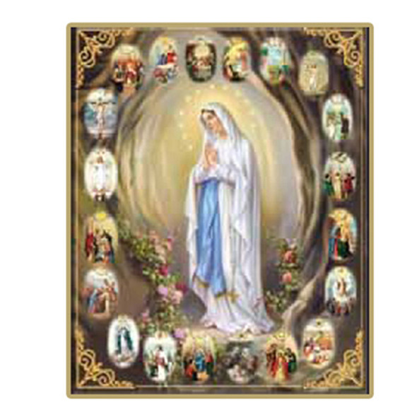 20 MYSTERIES OF THE ROSARY CARDED 8x10 PRINT FOR FRAMING