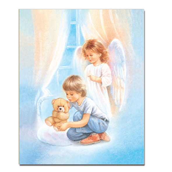 ANGEL & YOUNG BOY CARDED 8x10 PRINT FOR FRAMING