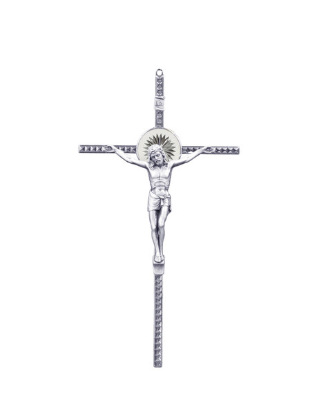 Silver Elegant Crucifix 10 inch