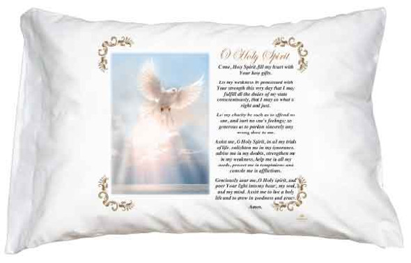 Holy Spirit - Oh Holy Spirit Pillow Case - English Prayer