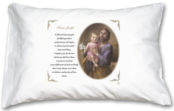 St. Joseph Pillow Case - English Prayer