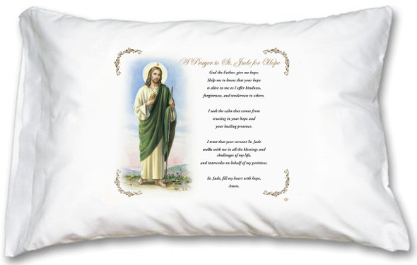 St. Jude Thaddaeus Pillow Case - English Prayer