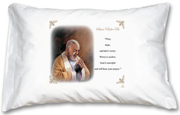 St. Padre Pio Pillow Case - English Prayer