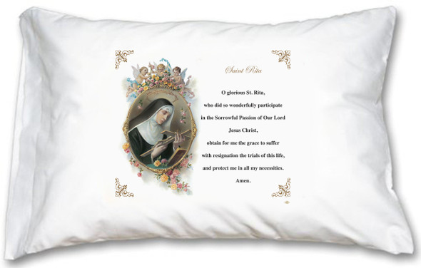 St. Rita Pillow Case - English Prayer