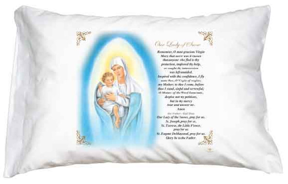 Our Lady of Snow Pillow Case - English  Prayer