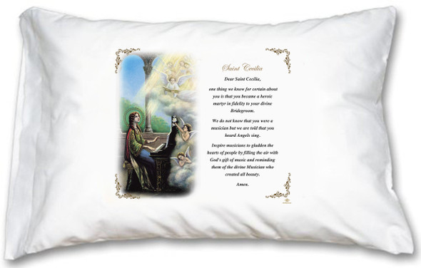 St. Cecilia Pillow Case - English Prayer