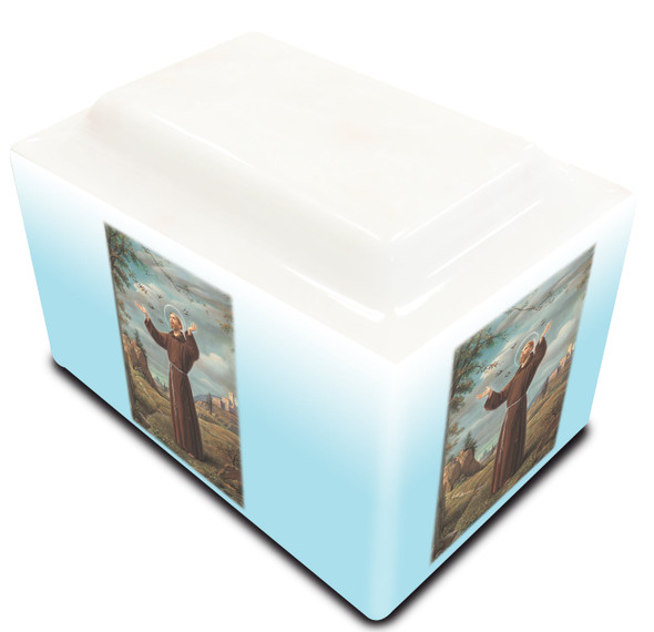 St. Francis of Assisi Cultured Marble Urn