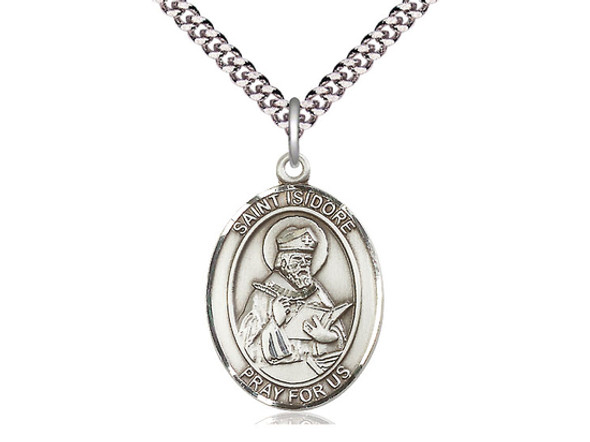 St. Isidore of Seville - Oval Patron Saint Series