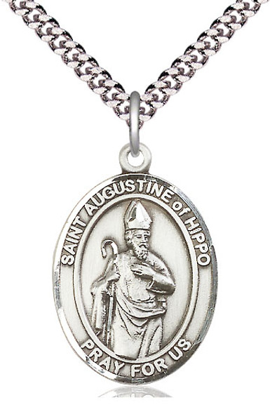 St. Augustine of Hippo - Oval Patron Saint Series St. Augustine of Hippo - Oval Patron Saint Series