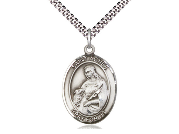 St. Agnes of Rome - Oval Patron Saint Series