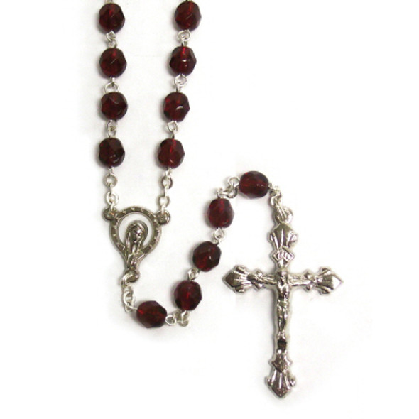January - Garnet Birthstone Rosary
