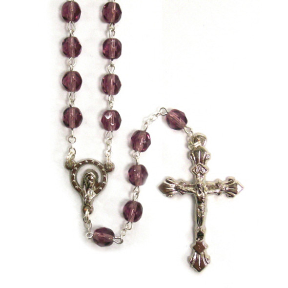 February - Dark Amethyst Birthstone Rosary