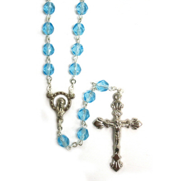 March - Aquamarine Birthstone Rosary