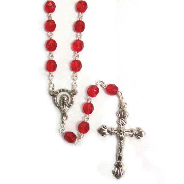 July - Ruby Birthstone Rosary