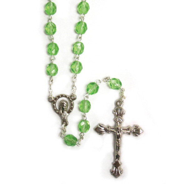August- Peridot Birthstone Rosary