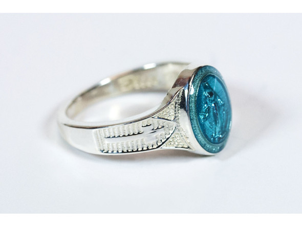 Miraculous Ring with Blue Epoxy