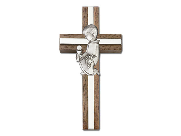 Communion Boy Wall Cross - 4 Inch