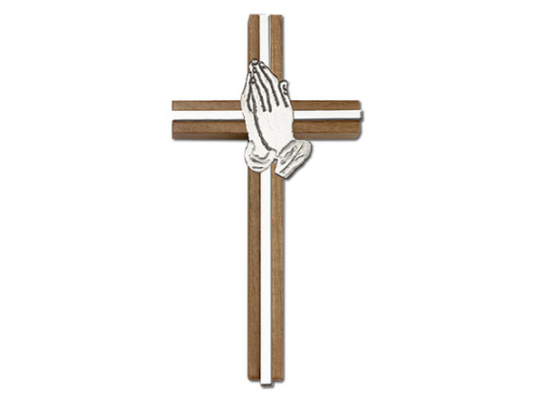 Praying Hands Wall Cross - 6 Inch