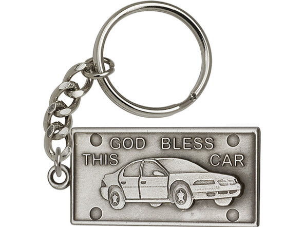 God Bless This Car Key Chain