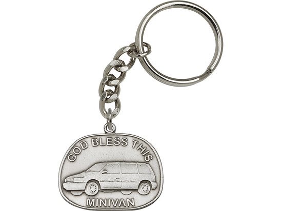 God Bless This Mini-Van Key Chain