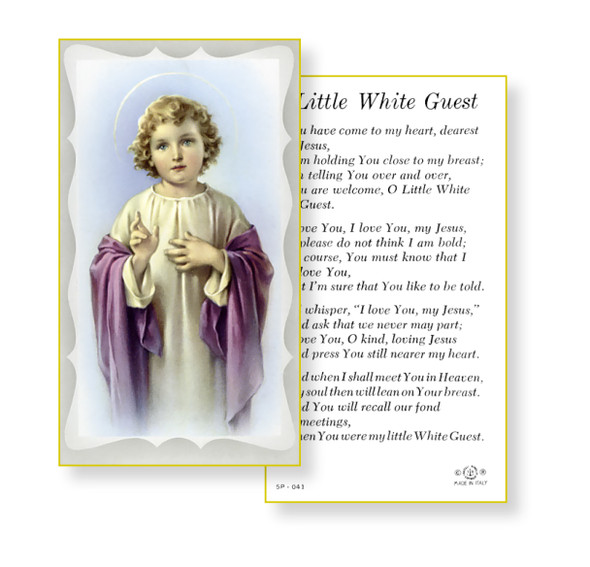 Little White Guest-Communion Holy Card Little White Guest-Communion Holy Card