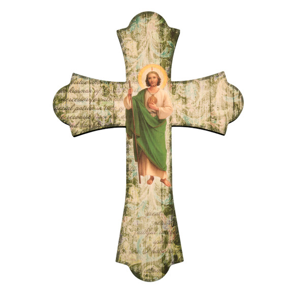 St. Jude Wood Cross, 12"