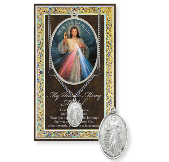 Divine Mercy Biography Pamphlet and Patron Saint Medal