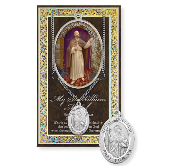 Saint William Biography Pamphlet and Patron Saint Medal