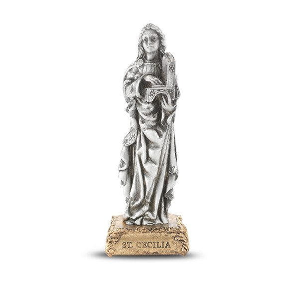 St. Cecilia Pewter Statue