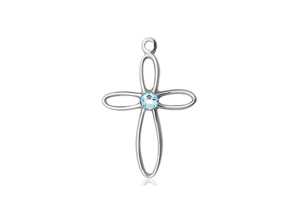 Loop Cross - Birthstone Pendant Loop Cross - Birthstone Pendant